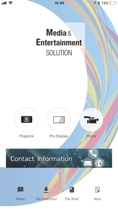 Emulate iPhone app Professional AV Products Info using MyAndroid