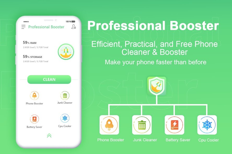 Run android online APK Professional Booster from MyAndroid or emulate Professional Booster using MyAndroid