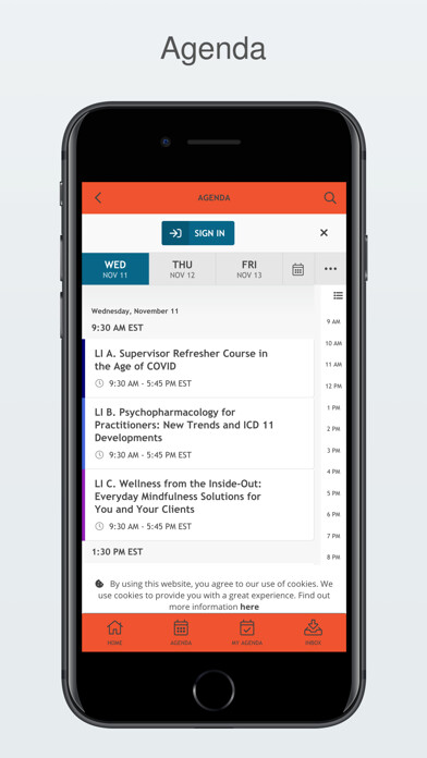 Emulate iPhone app Professional Growth Conference using MyAndroid