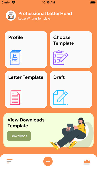 Emulate iPhone app Professional Letterhead Maker using MyAndroid