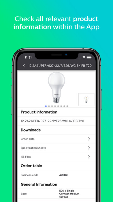 Emulate iPhone app Professional Lighting Catalog using MyAndroid