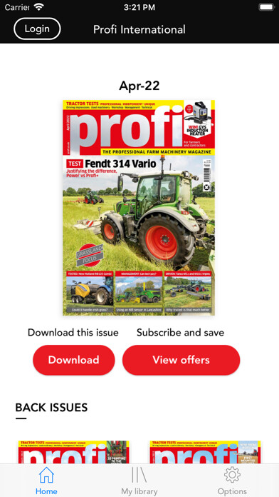 Emulate iPhone app Profi International using MyAndroid