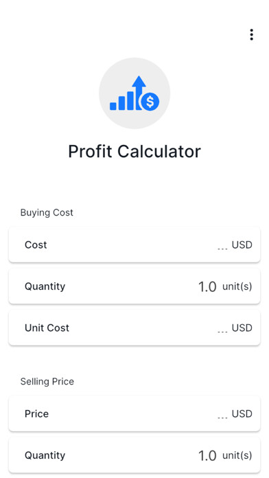 Emulate iPhone app Profit Calculator - CalCon using MyAndroid