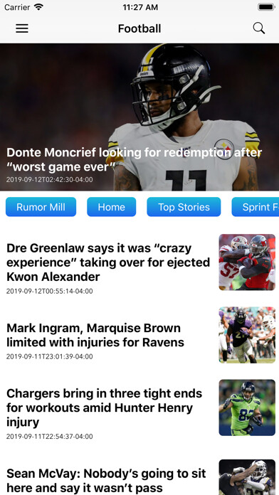 Emulate iPhone app Pro Football Talk Rumor Mill using MyAndroid Emulate iPhone app Pro Football Talk Rumor Mill using MyAndroid