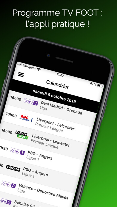 Emulate iPhone app Programme TV Foot using MyAndroid Emulate iPhone app Programme TV Foot using MyAndroid