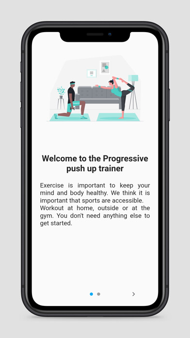 Emulate iPhone app Progressive Push up Trainer using MyAndroid