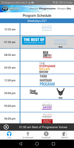 Run android online APK Progressive Voices App from MyAndroid or emulate Progressive Voices App using MyAndroid