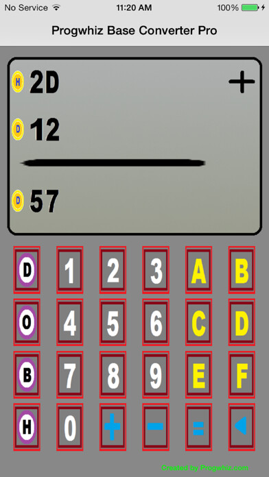 Emulate iPhone app Progwhiz Base Calculator Pro using MyAndroid Emulate iPhone app Progwhiz Base Calculator Pro using MyAndroid