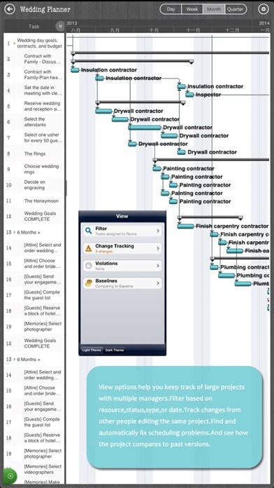 Emulate iPhone app Project 365 - Task Management, Gantt Chart, GTD using MyAndroid