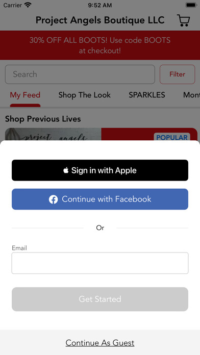 Emulate iPhone app Project Angels Boutique LLC using MyAndroid Emulate iPhone app Project Angels Boutique LLC using MyAndroid