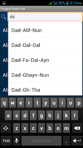Run android online APK Project Root List from MyAndroid or emulate Project Root List using MyAndroid