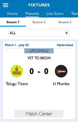 Emulate Android APK Pro Kabaddi Live Score And Info Emulate Android APK Pro Kabaddi Live Score And Info