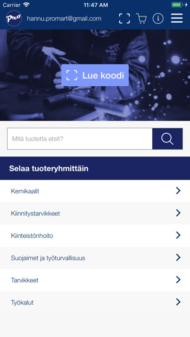 Emulate iPhone app ProMart using MyAndroid
