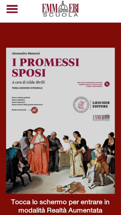 Emulate iPhone app Promessi Sposi - Emmebi Scuola using MyAndroid
