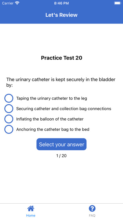 Emulate iPhone app Prometric Reviewer for Nurses using MyAndroid