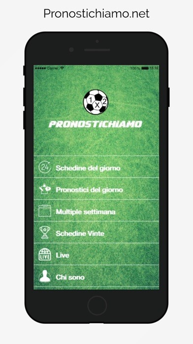 Emulate iPhone app Pronostichiamo using MyAndroid