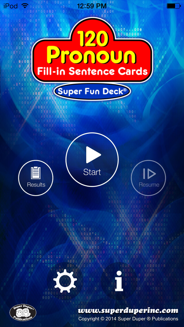 Emulate iPhone app Pronoun Fill-In Super Fun Deck using MyAndroid Emulate iPhone app Pronoun Fill-In Super Fun Deck using MyAndroid