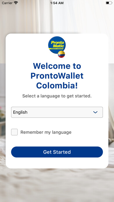 Emulate iPhone app ProntoWallet Columbia using MyAndroid
