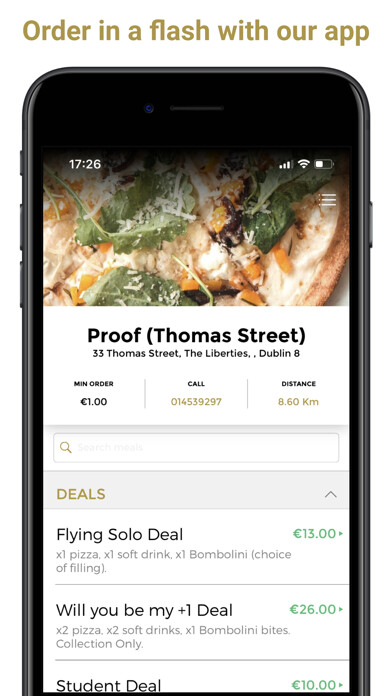 Emulate iPhone app Proof Pizza Ireland using MyAndroid Emulate iPhone app Proof Pizza Ireland using MyAndroid