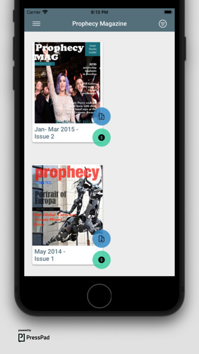 Emulate iPhone app Prophecy Magazine using MyAndroid Emulate iPhone app Prophecy Magazine using MyAndroid