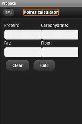 Emulate Android APK Propoca Diet calculator Emulate Android APK Propoca Diet calculator