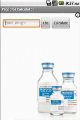 Emulate Android APK Propofol Calculator