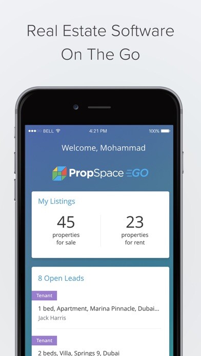 Emulate iPhone app Propspace Real Estate CRM using MyAndroid
