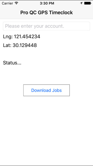 Emulate iPhone app Pro QC GPS Timeclock using MyAndroid