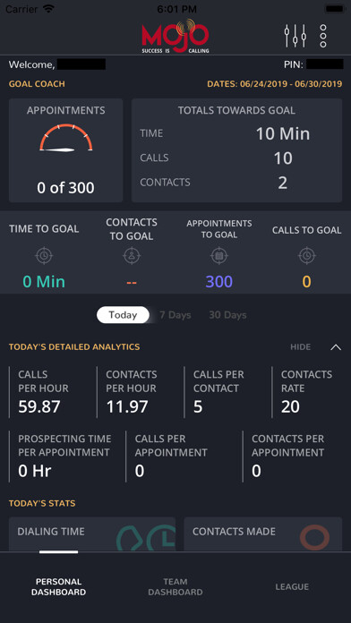 Emulate iPhone app Prospecting Dashboard using MyAndroid