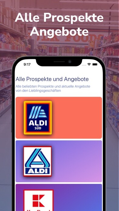 Emulate iPhone app Prospekt Preise Vergleichen using MyAndroid