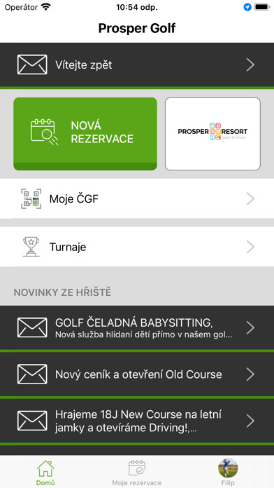 Emulate iPhone app Prosper Golf Resort Čeladná using MyAndroid