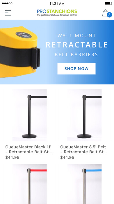Emulate iPhone app Pro Stanchions using MyAndroid