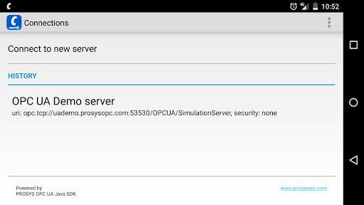 Emulate Android APK Prosys OPC UA Client Emulate Android APK Prosys OPC UA Client