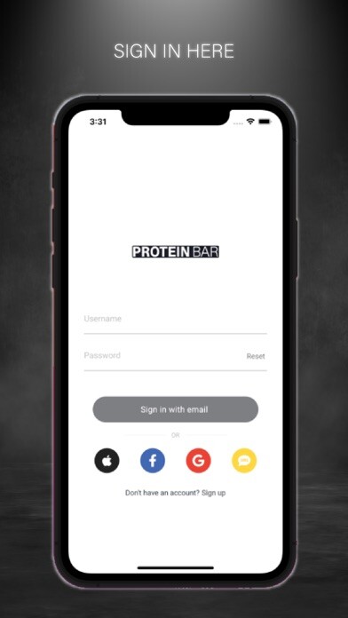 Emulate iPhone app Proteinbar using MyAndroid