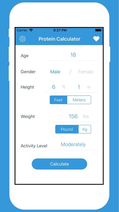 Emulate iPhone app Protein Intake Calculator using MyAndroid Emulate iPhone app Protein Intake Calculator using MyAndroid