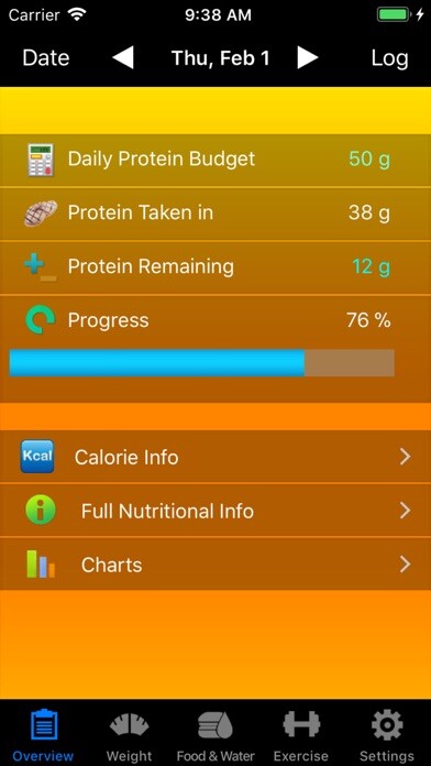 Emulate iPhone app Protein One ~ Protein Counter using MyAndroid Emulate iPhone app Protein One ~ Protein Counter using MyAndroid