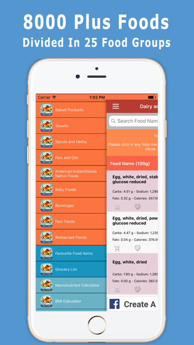 Emulate iPhone app Proteins In Food using MyAndroid Emulate iPhone app Proteins In Food using MyAndroid