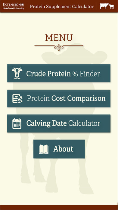 Emulate iPhone app Protein Supplement Calculator using MyAndroid