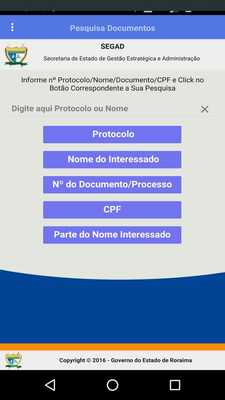 Emulate Android APK Protocolo Roraima