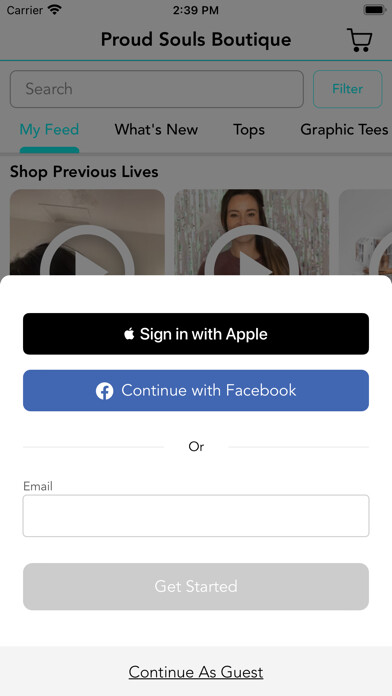 Emulate iPhone app Proud Souls Boutique using MyAndroid Emulate iPhone app Proud Souls Boutique using MyAndroid