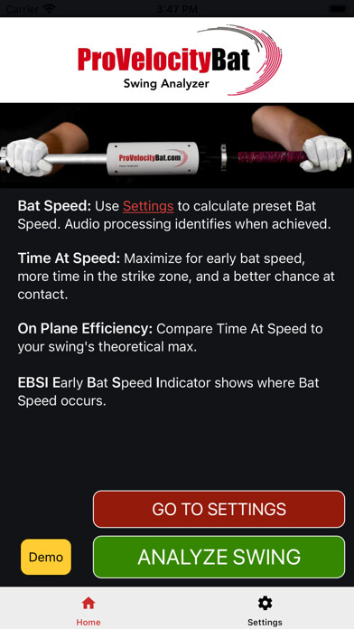Emulate iPhone app ProVelocity Bat Swing Analyzer using MyAndroid Emulate iPhone app ProVelocity Bat Swing Analyzer using MyAndroid