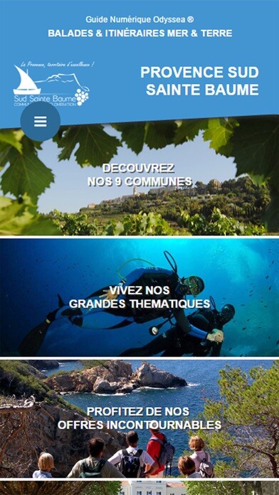 Emulate iPhone app Provence Sud Sainte Baume using MyAndroid