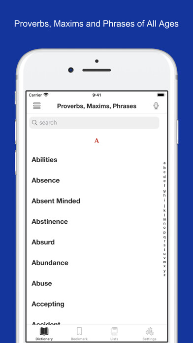 Emulate iPhone app Proverbs, Maxims and Phrases using MyAndroid Emulate iPhone app Proverbs, Maxims and Phrases using MyAndroid