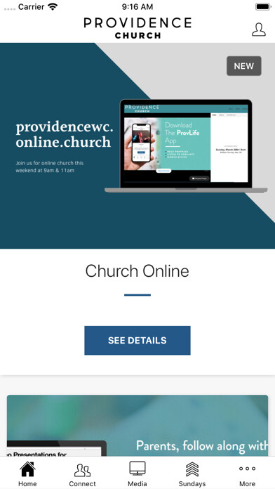 Emulate iPhone app ProvLife: Providence Church using MyAndroid Emulate iPhone app ProvLife: Providence Church using MyAndroid