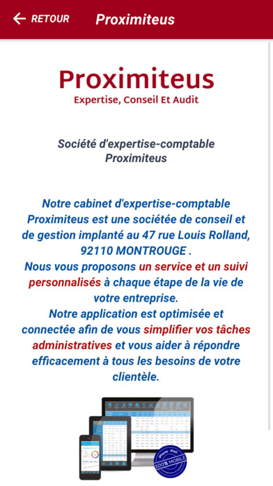 Emulate iPhone app Proximiteus Expert-Comptable using MyAndroid Emulate iPhone app Proximiteus Expert-Comptable using MyAndroid