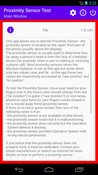 Run android online APK Proximity Sensor Test from MyAndroid or emulate Proximity Sensor Test using MyAndroid