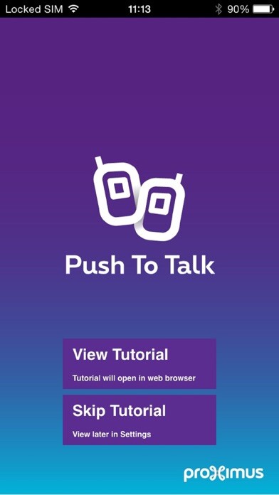 Emulate iPhone app Proximus PTT using MyAndroid