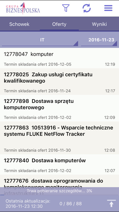Emulate iPhone app Przetargi GBP using MyAndroid Emulate iPhone app Przetargi GBP using MyAndroid