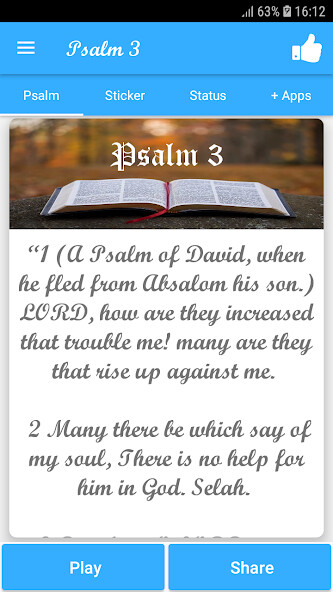 Run android online APK Psalm 3 from MyAndroid or emulate Psalm 3 using MyAndroid