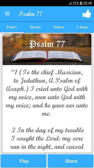 Run android online APK Psalm 77 from MyAndroid or emulate Psalm 77 using MyAndroid